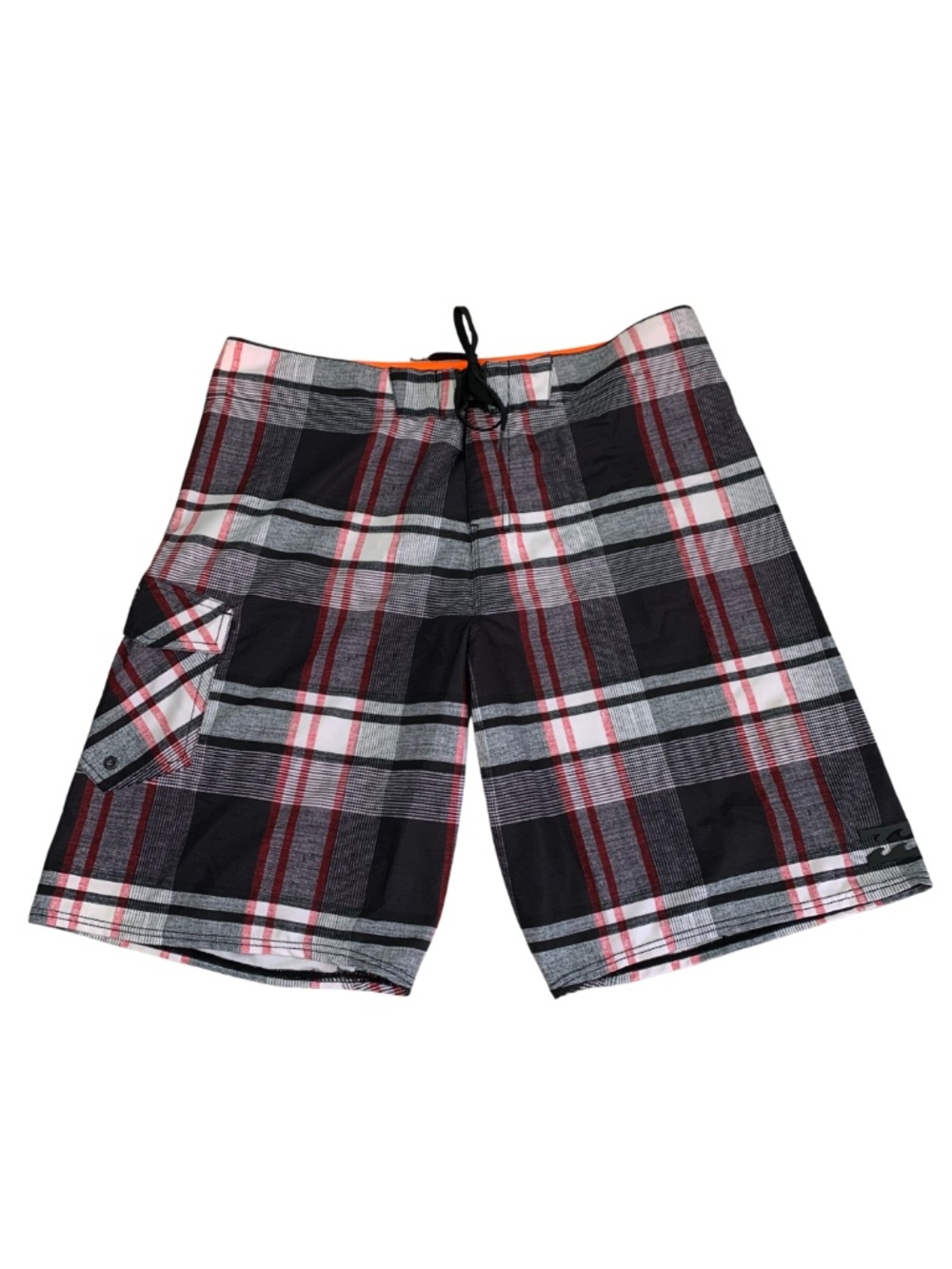Billabong Platinum PX3 Performance Surf Trunks Men's 38 Red Black Plaid Beach